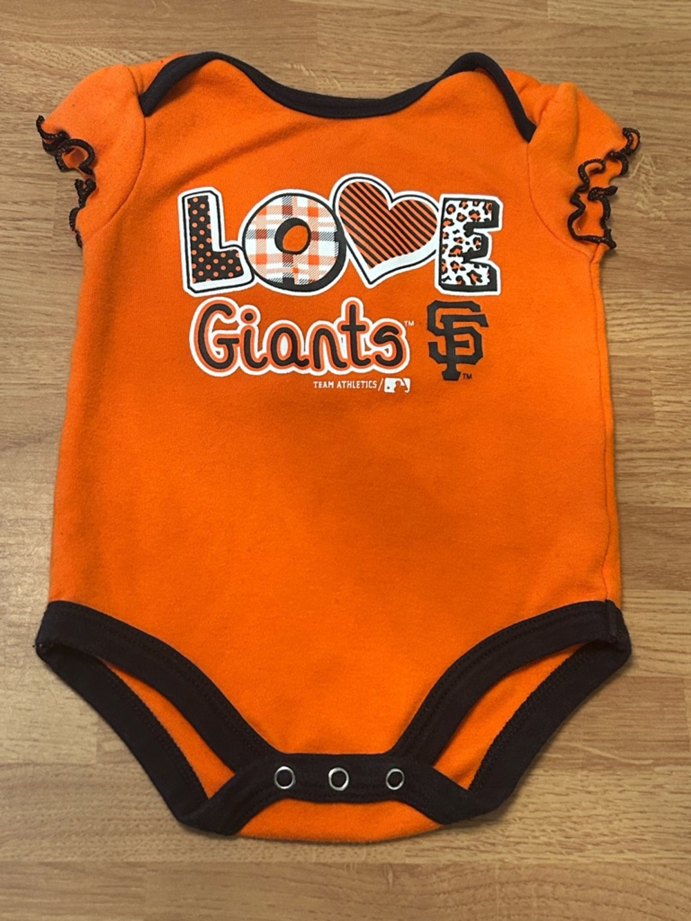 San Francisco Giants Orange Baby Onesie 0-3 Months